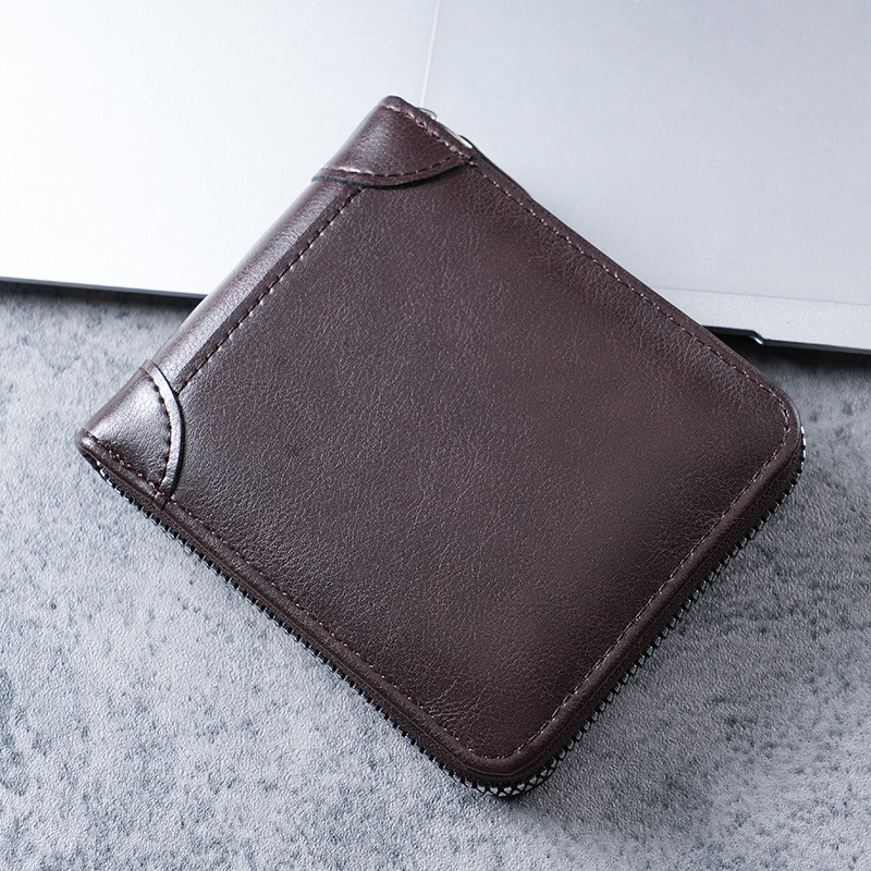 European And American Business Men's Short Luxury Bag Wallet Multifunctional Classic Fashion Trend Full Material Men's Multi-card Slot Coin 