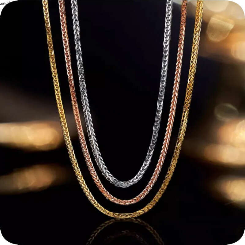 2025 Ins Top Sell Chopin's Needle Chains Simple Fashion jewelry Gold Fill Adjustable Party Women Caicle Necklace For Men Gift