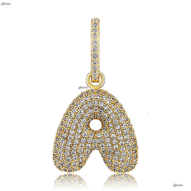 Street Style Zircon 26 English Letters Couple Hip-Hop Accessories Gold Australian Earrings