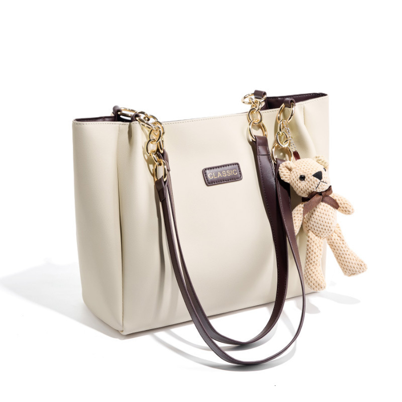 Tote New Women's Genuine Leather High-End Large Capacity Summer Niche Commuter Shoulder Bag Trendy Bags