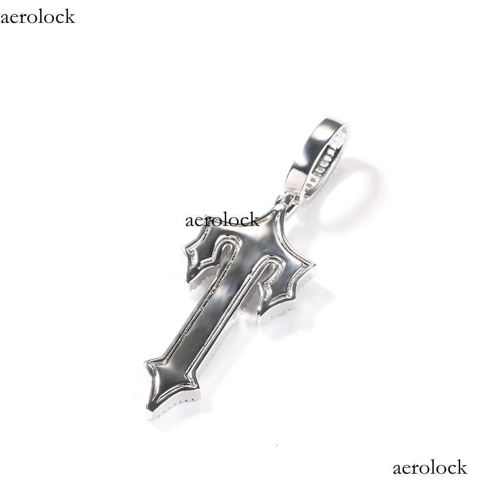 New Hip-Hop Style T Letter Pendant Gold-Plated Cubic Moissanite chain Fashionable Versatile Men's Necklace