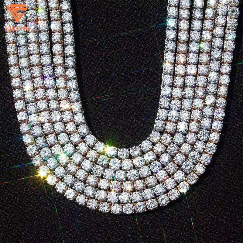 Ice Out Passes Test VVS Jewelry 3mm 4mm 5mm 6mm Pure Sier Silicon Stone Tennis Chain