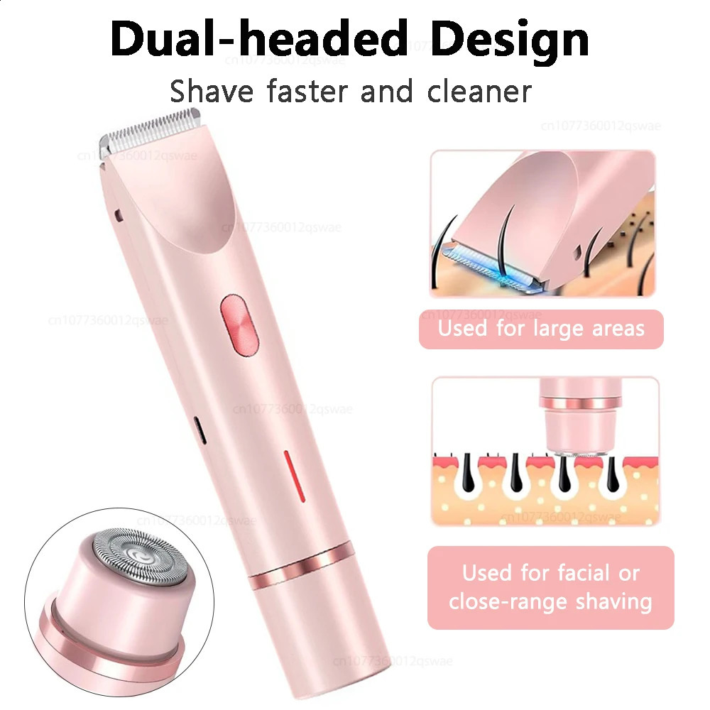 Electric Shaver for Woman Double Head Dual Purpose Female Razor Body Epilator Leg Underarm Bikini Electric Hair Remover Trimmer 250805