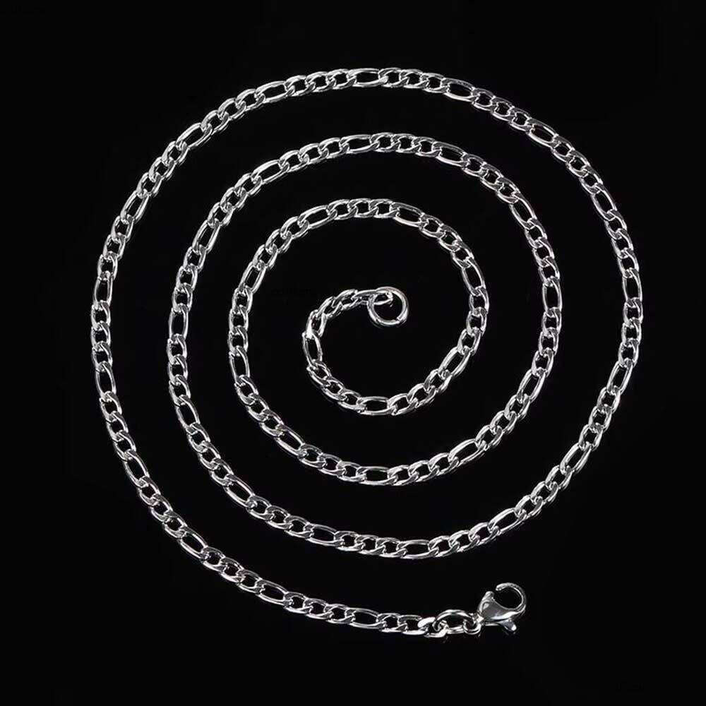 NUOYA Wholesale 3/5/6mm Gold Plated Stainless Steel Thin Custom Figaro Chain Bracelet for Women Mens