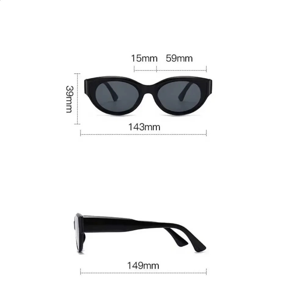 Arrival Cat Eye Sunglasse Oval Glasses Vintage Elliptic Square Sun Glasses for Female Shades Female Eyewear 250805