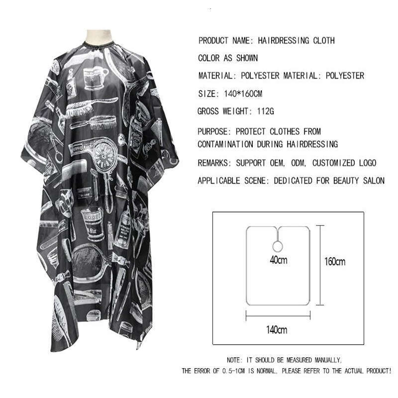 Hairdresser Bib Pattern Cutting Hair Waterproof Cloth Salon Barber Cape Cleaning Hairdressing Apron Professional Haircut Capes