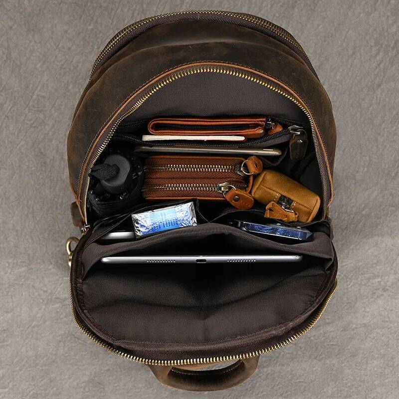 Large Size Causal Genuine Leather Packs Real Cowskin Chest Bag For Men Male Single Shoulder Backpack Outdoor