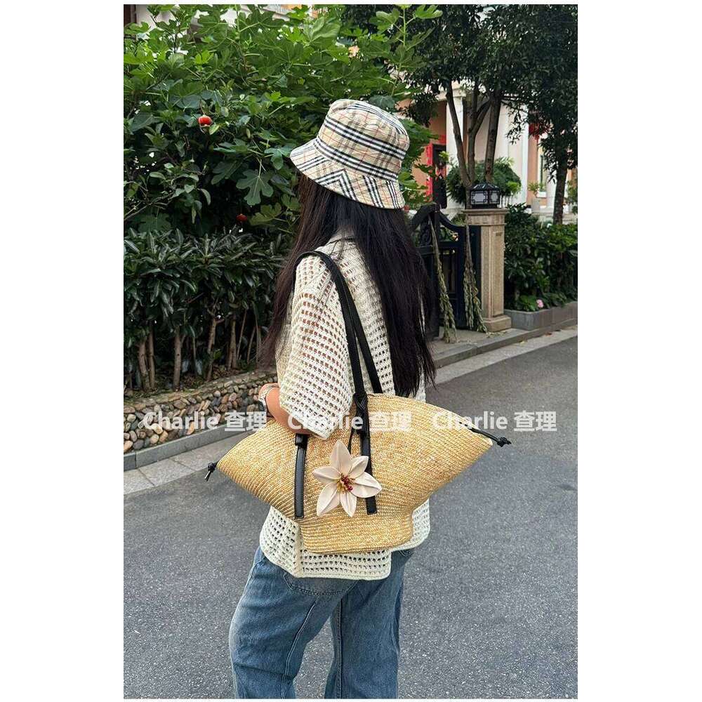 Straw Woven Handbags For Women Handmade Travel Seaside Beach Summer New Handle Bucket Shopping Tote Bag Basket Bolsa