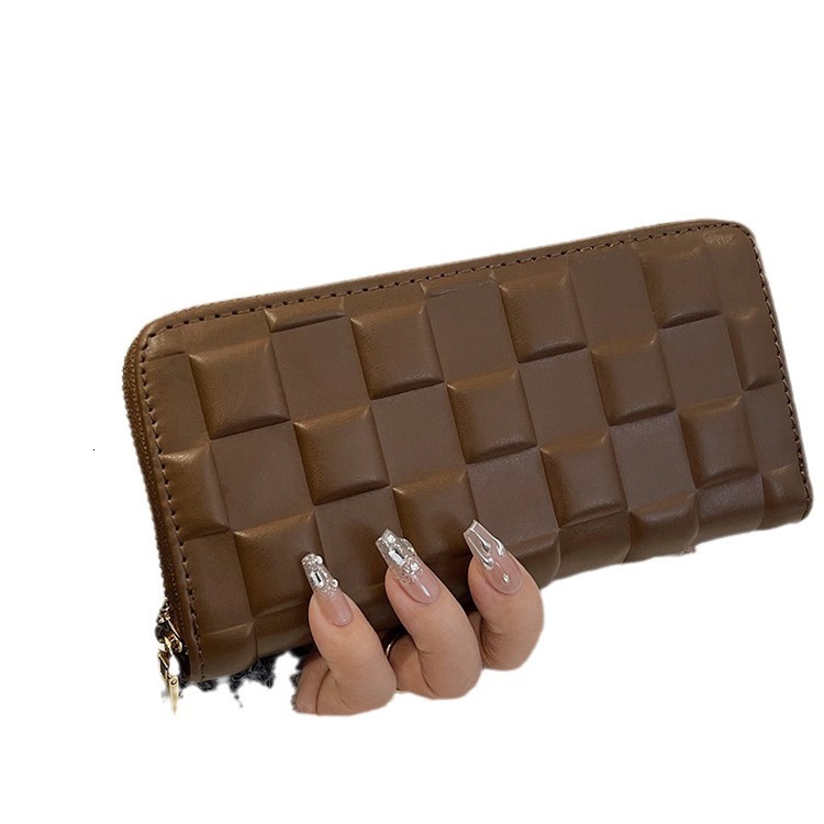 Wallet Women 2025 New Plaid Zipper Long Coin Purse Large Capacity Designer Bag Simple Clutch Cross-border Luxury Bag Card Holder