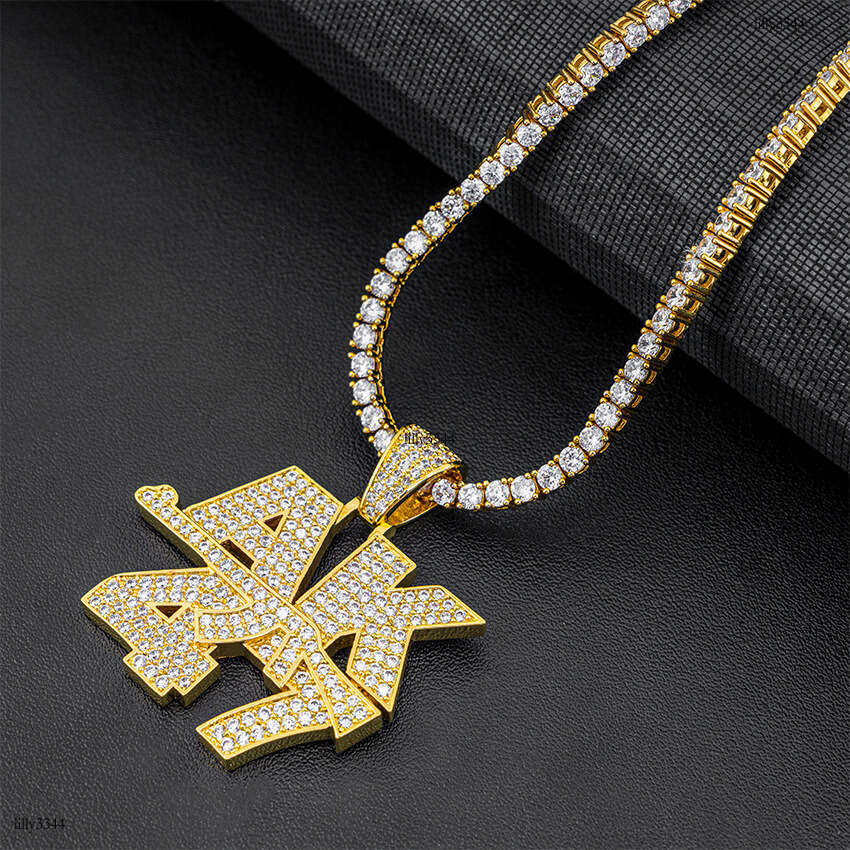 Personalized Full Sterling Silver Inlaid Moissanite chain Cross Pendant Hip Hop Unisex Accessories Necklace Trendy