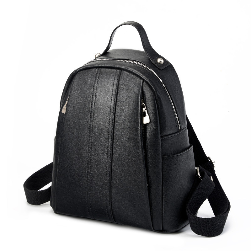 Top Layer Cowhide Small For Women New Trend Versatile Ladies Backpack Large Capacity Soft Leather Bag