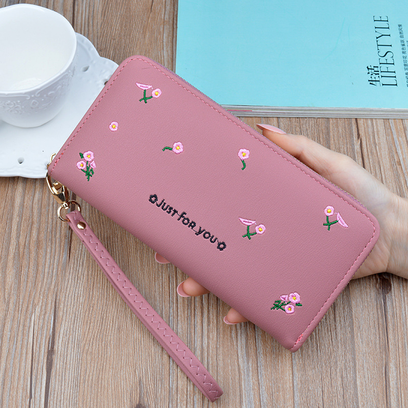 Designer Bag New Women's Wallet Luxury Bag Long Zipper Clutch Fashion Embroidered Large Capacity Soft Leather Coin Purse Phone Bag