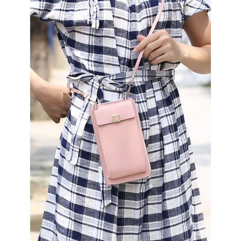 Solid Color Mini Bag Korean Version 2025 New Vertical Phone Bag Women's Luxury Bag Casual Shoulder Crossbody Bag Coin Purse Bag