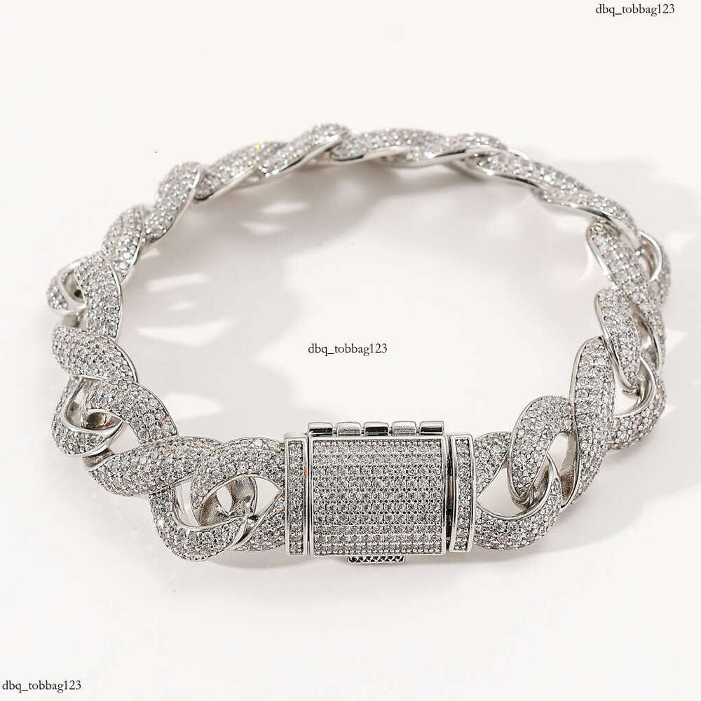 New Style Figure-8 Infinite Cuban Micro-Paved Zircon Trendy Bracelet Hip-Hop Big Gold Chain