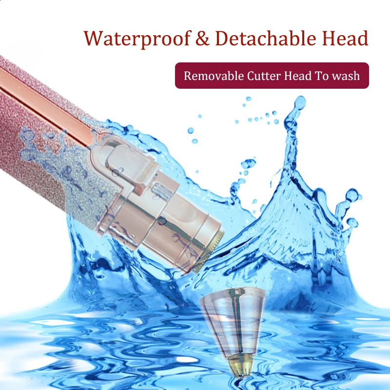 2 IN 1 Rechargeable Epilator Electric Eyebrow Trimmer Female Body Lipstick Shape Hair Removal Mini Painless Razor Shaver 250805