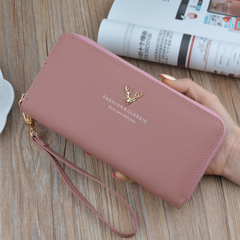 Designer Bag New Women's Wallet Long Large Capacity Zipper Luxury Bag Clutch Fashion Simple Lychee Pattern Coin Purse Phone Bag