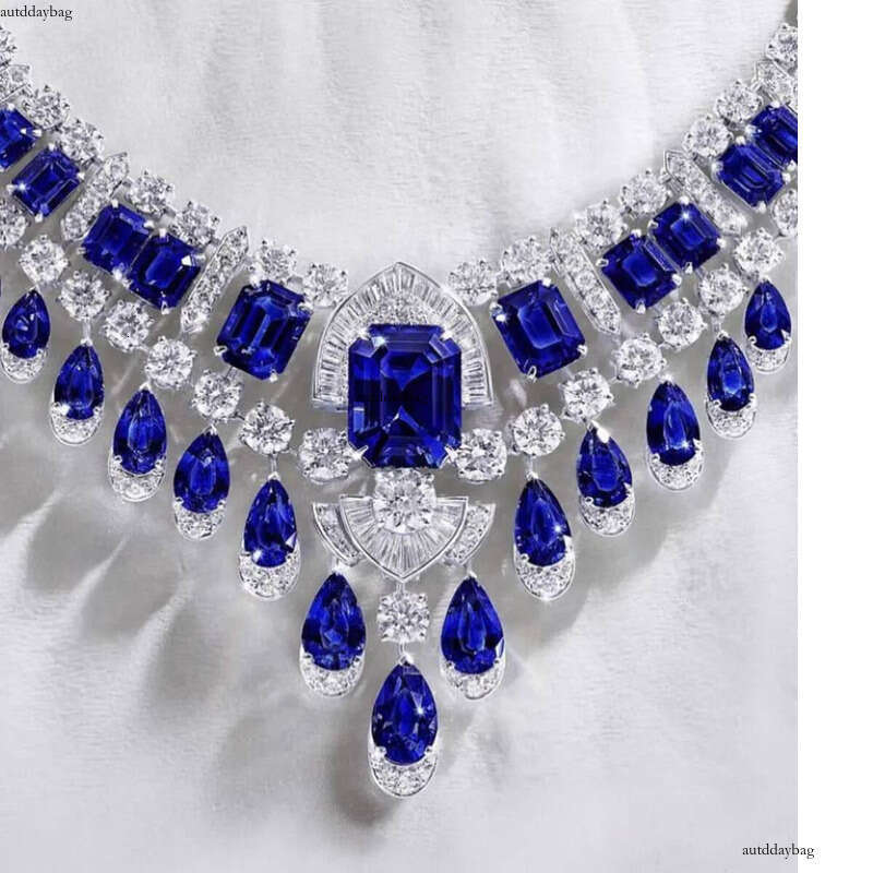 2024 Handmade Sparkling Bridal Pendant Jewelry White Gold Fill Water Drop Yellow Moissanite Dia Party Gorgeous Women Wedding Necklace Gift