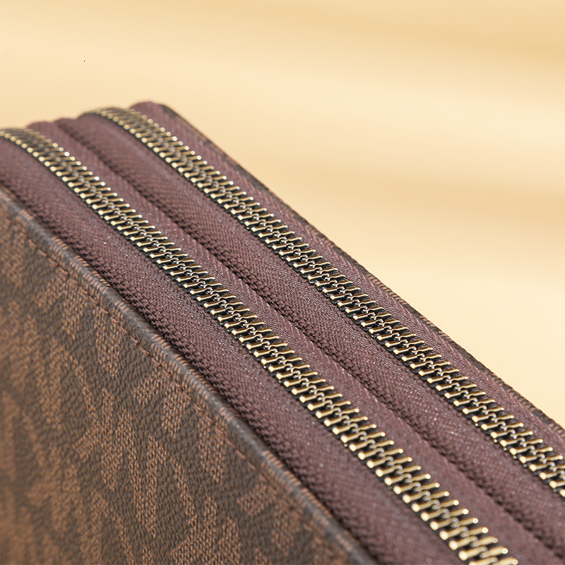 Long Wallet Luxury Bag For Women Korean Version Wholesale 2025 New Double Zipper Clutch Women Double Layer Printed Large Capacity Phone Bag