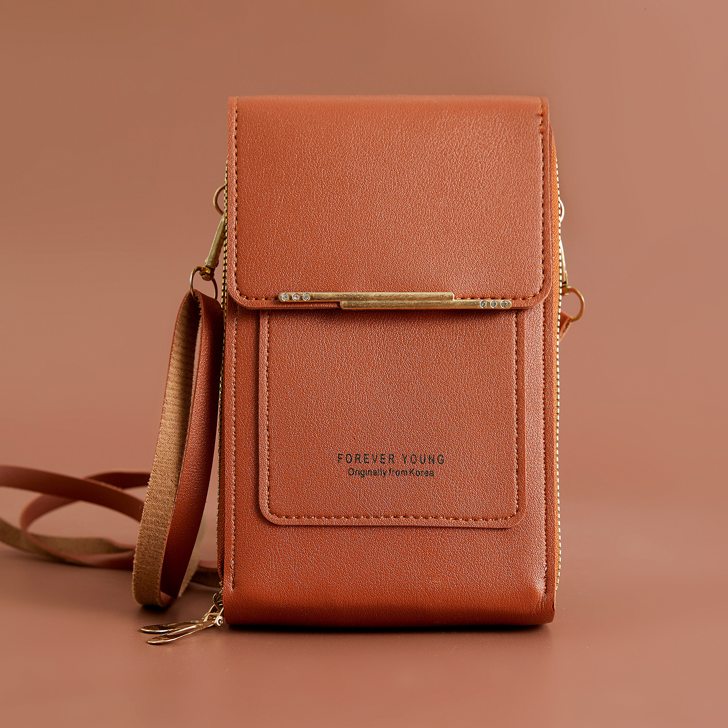 Cross-border Vertical Phone Bag Crossbody Fashion Luxury Bag Bag Mini Coin Purse Women's High-end Handbag Zipper Phone Bag