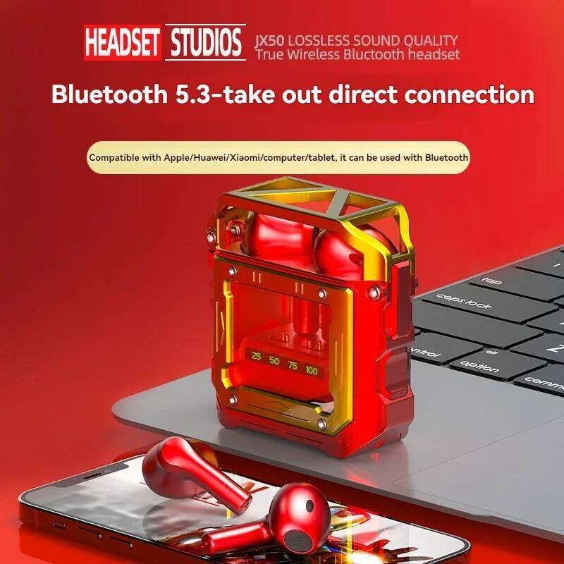 Zinc alloy game earplugs HIFI stereo dual-mode bluetooth headset player metal material