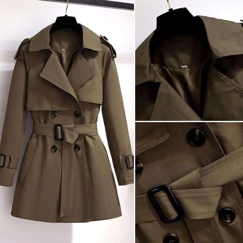 new windbreaker for women Korean medium long style small chic design high end early autumn and winter jacket coat