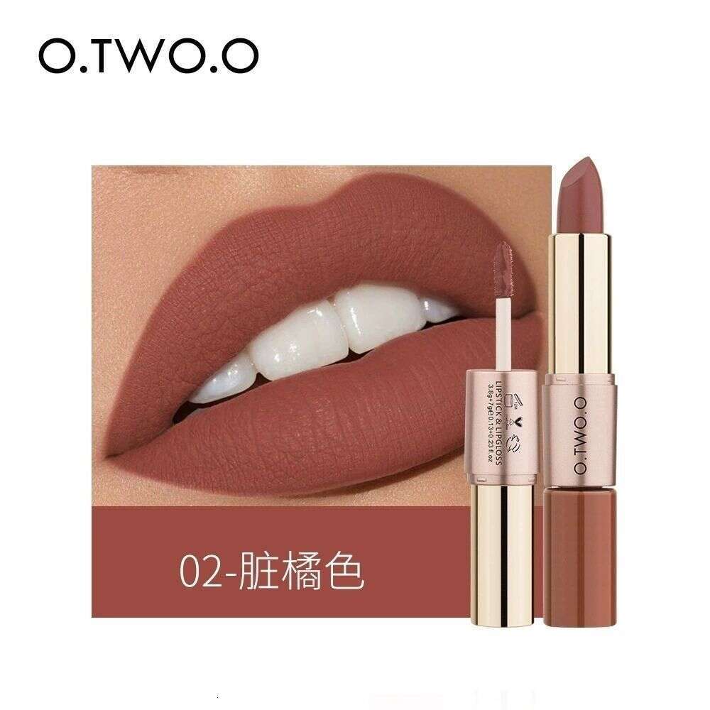 otwoo Wind Double-Ended Lip Glaze Lipstick Long-Lasting Sweat-Proof Waterproof Matte Non-Drying Smooth Texture Free shipping