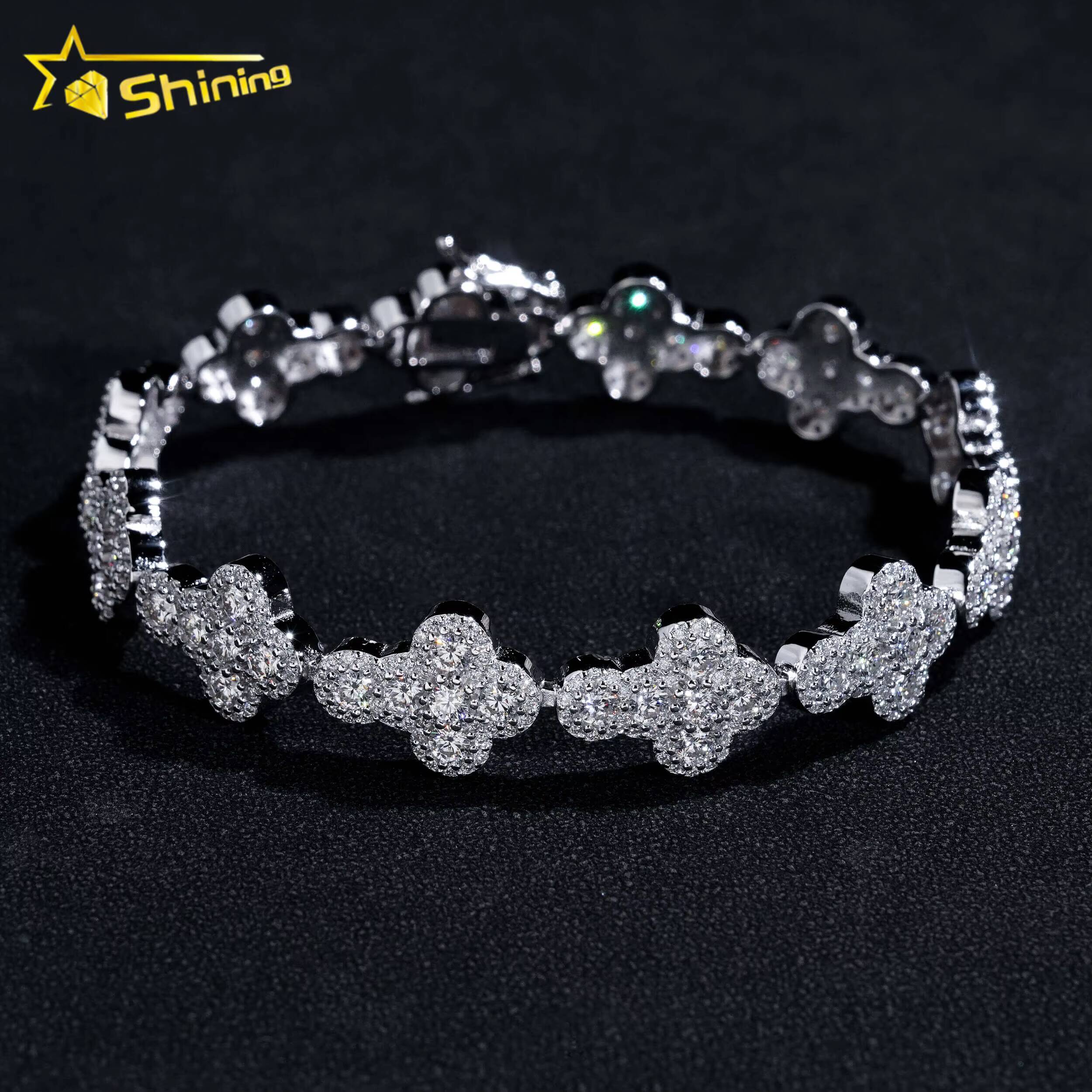 Hot Sale Cross Bracelets 925 Sterling Silver Pass Diamond Tester GRA Certified VVS Moissanite Tennis Bracelets
