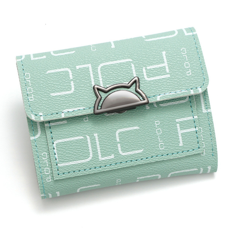 Trendy Letter Print Women's Short Wallet Large Capacity Multi-card Slot Luxury Bag Coin Purse ID Holder Women's Wallet Wholesale