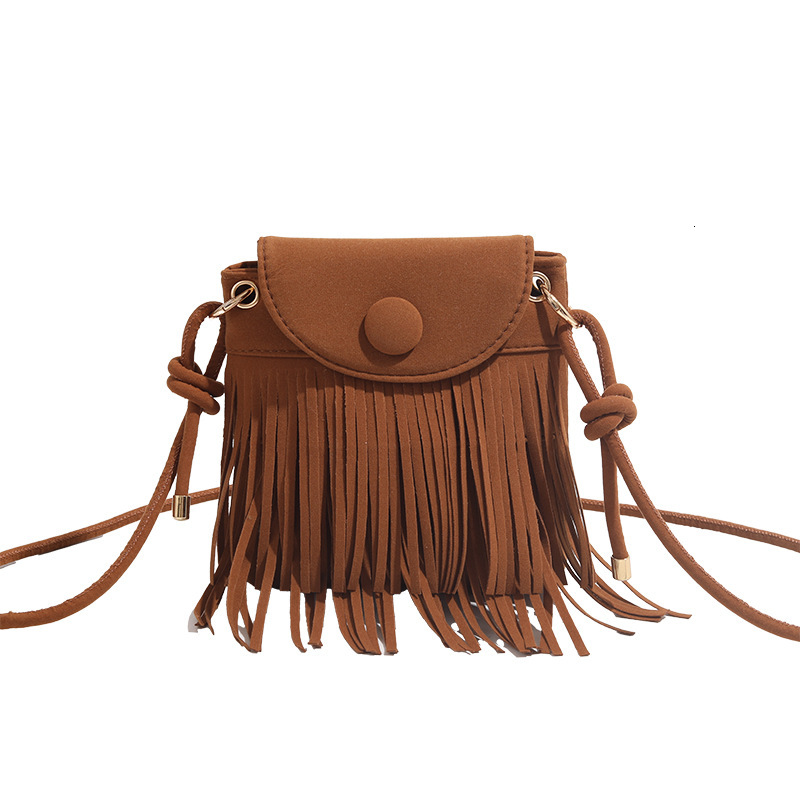 2025 Design Semya Tassel Single Shoulder Suede Ethnic Style Crossbody Bag ddmymoon