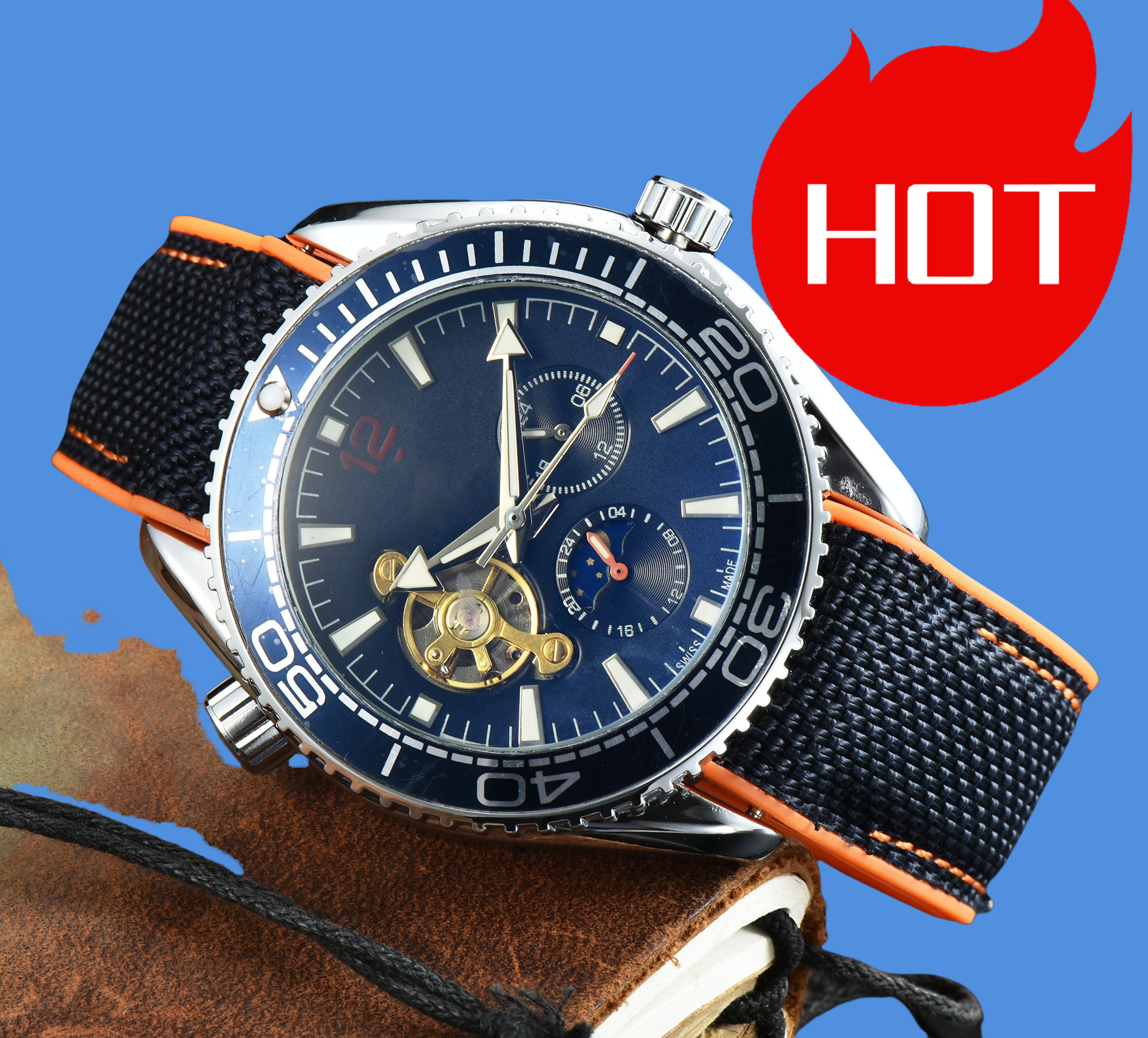 OMEGity Men women OMGity SEAMASTERity SPEEDMASTERity Tourbillon Automatic Movement Watch Mens Mechanical Watches Fashion Sports Designer Wristwatches OM104