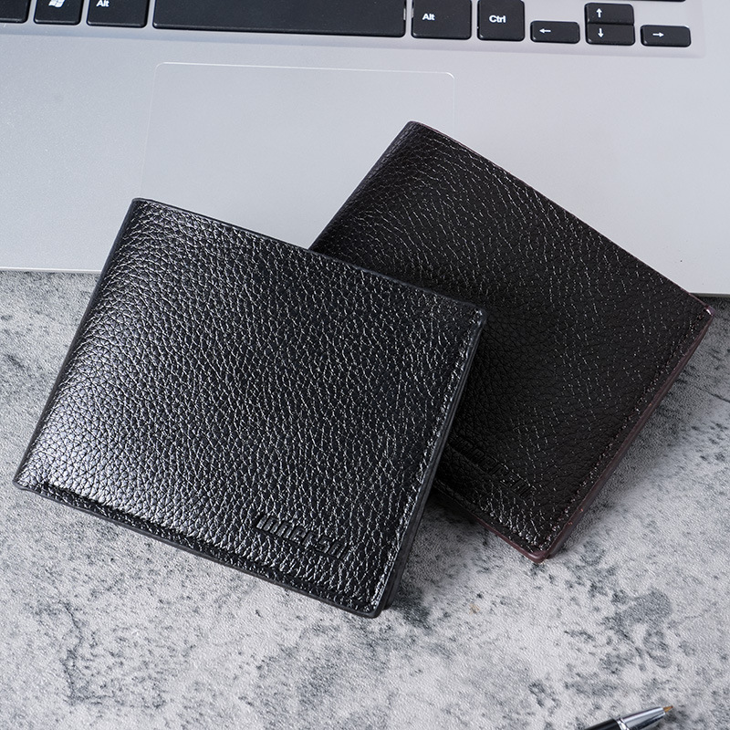 Short Wallet With Zipper Men's Leather Wallet Horizontal Men's Wallet Wholesale Ultra-thin Student 80% Off Luxury Bag Simple PU Leather