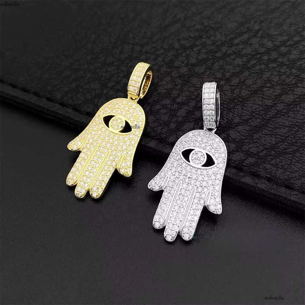 Fine Jewelry Hip Hop Rock Engravable Sterling Sier Custom Moissanite Pendant