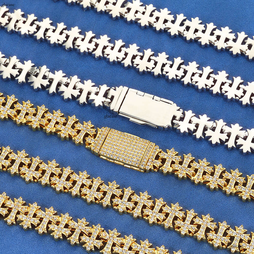 Hip Hop Cross Moissanite chain Trendy Versatile Men's High-End Jewelry Accessory Full Dia Necklace