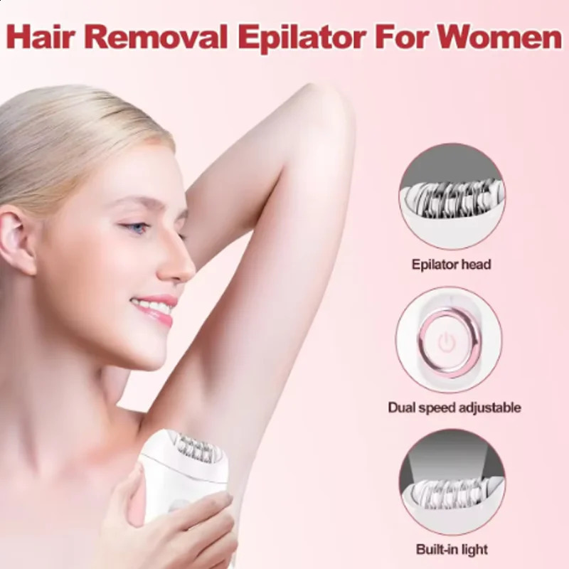 VGR Permanent Women Epilator Rechargeable Electric Epilator For Face Body Hair Remover Leg Bikini Hair Removal Machine 250805