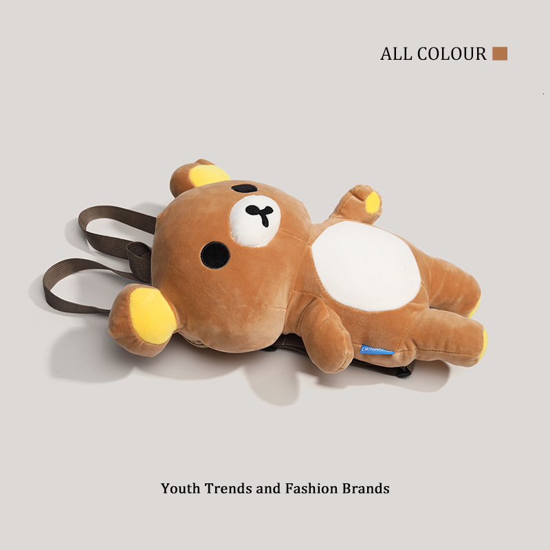 New Rilakkuma Plush Doll Backpack Cute Women Lala Bear School Bag ddmymoon