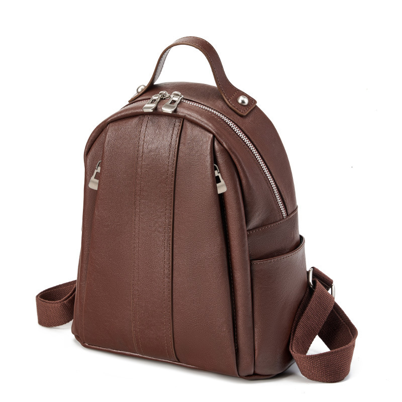 Top Layer Cowhide Small For Women New Trend Versatile Ladies Backpack Large Capacity Soft Leather Bag