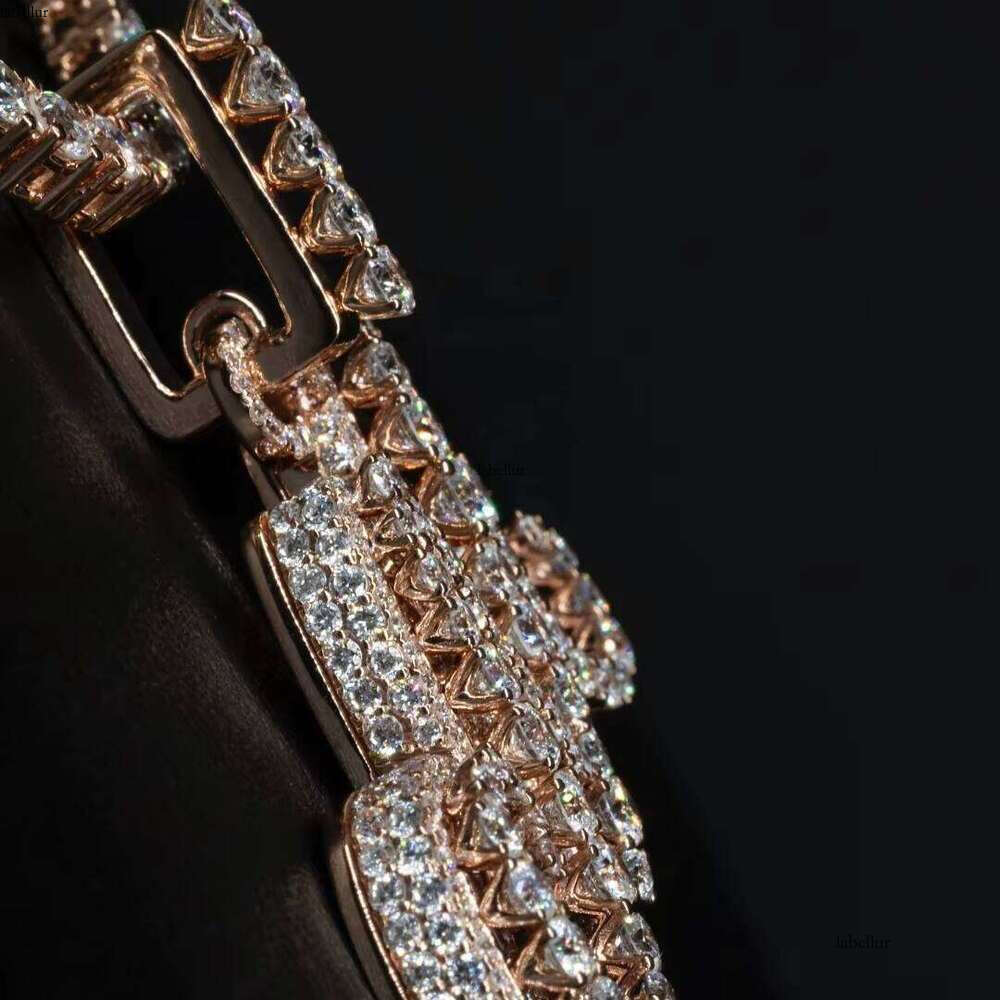 Premium Jewelry Initial Charm Rose Gold Plated Sier Iced Out VVS Cubic Zirconia Hip Hop Customizable Letter Pendant