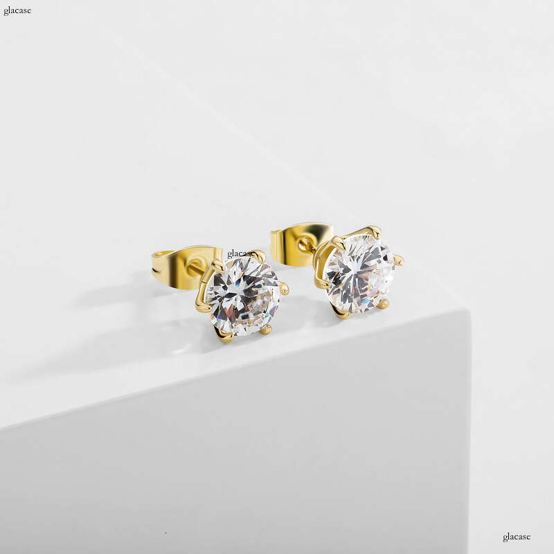 0.1 ct-2 ct Sier Inlaid Moissanite Floral Fashion Earrings