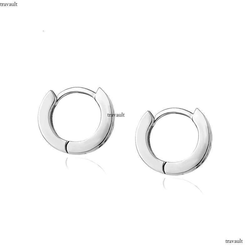 Geometric Round Micro Paved Zircon Earrings Personality Versatile Fashion Trend Buckle Ear Jewelry Accessories