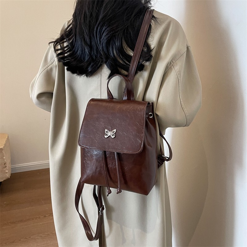 2024 Autumn Luxury Bagfree Shipping Designer New Fashion Retro Versatile Women's Bag Trendy High-quality Texture Backpack Korean Style Backpack