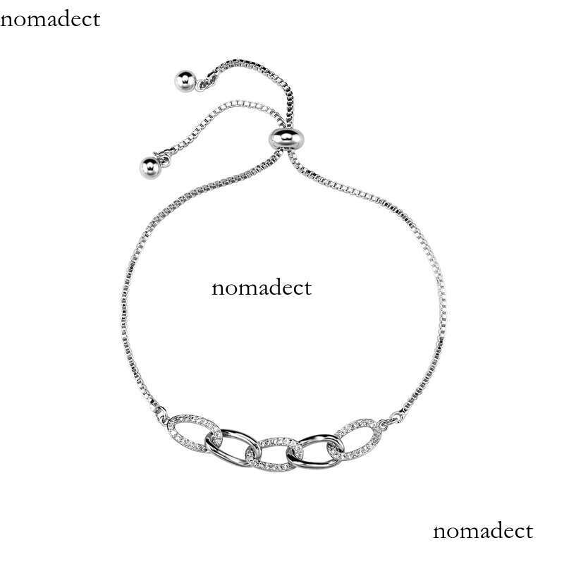 INS Style Inlaid Fashion Women's Individually Wrapped Geometric Adjustable Length Bracelet Gold Australia