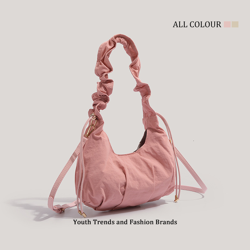 Lazy Style Ruched Single Shoulder for Women, Niche Design, Lightweight Sports Crossbody Bag ddmymoon