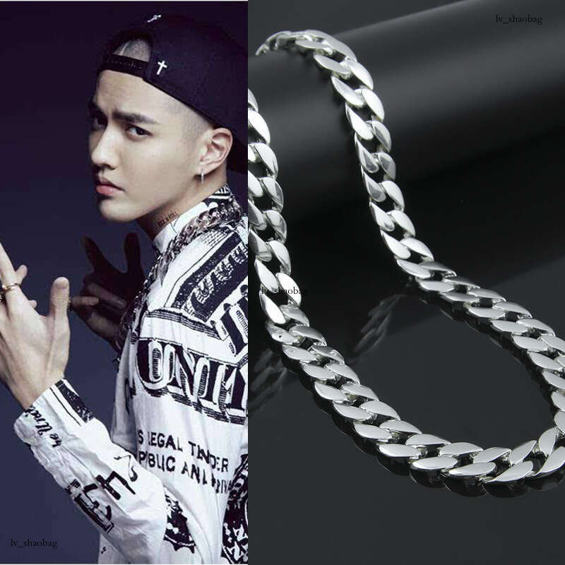 Trendy Brand Simple Fashion Chain Personality Hip-Hop Gold-Plated Smooth Miami Necklace Cuban Bracelet