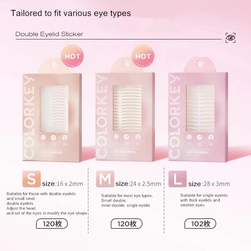 Colorkey Invisible Natural Eyelid Tape Sticker Long Lasting Double-Fold Self-Adhesive Paste For Monolids Hooded Puffy Eyes 250807