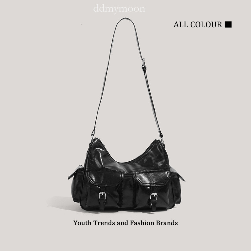 2025 Personality Trendy Versatile Fashionable Multi-Pocket Tote Shoulder Commuting Large Capacity New Bag ddmymoon