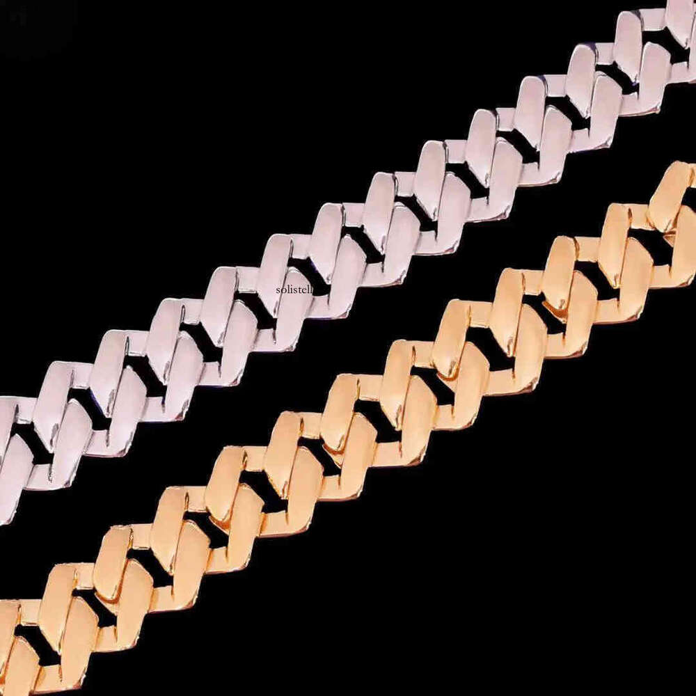 Hot Sale Pass Tester 2rows Prong Choker VVS Moissanite Dia Miami Cuban Necklace Link Chain Hip Hop Jewelry