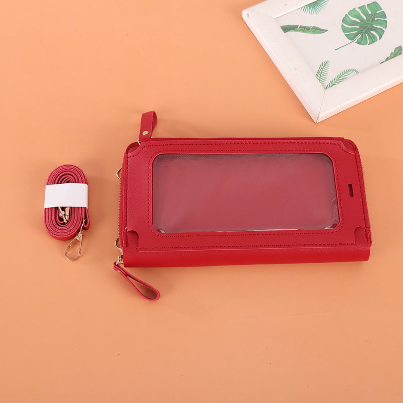 In Stock Solid Color Women's Crossbody Anti-theft Multifunctional Shoulder Versatile Transparent Phone Bag Urban Luxury Bag Fashion Handbag