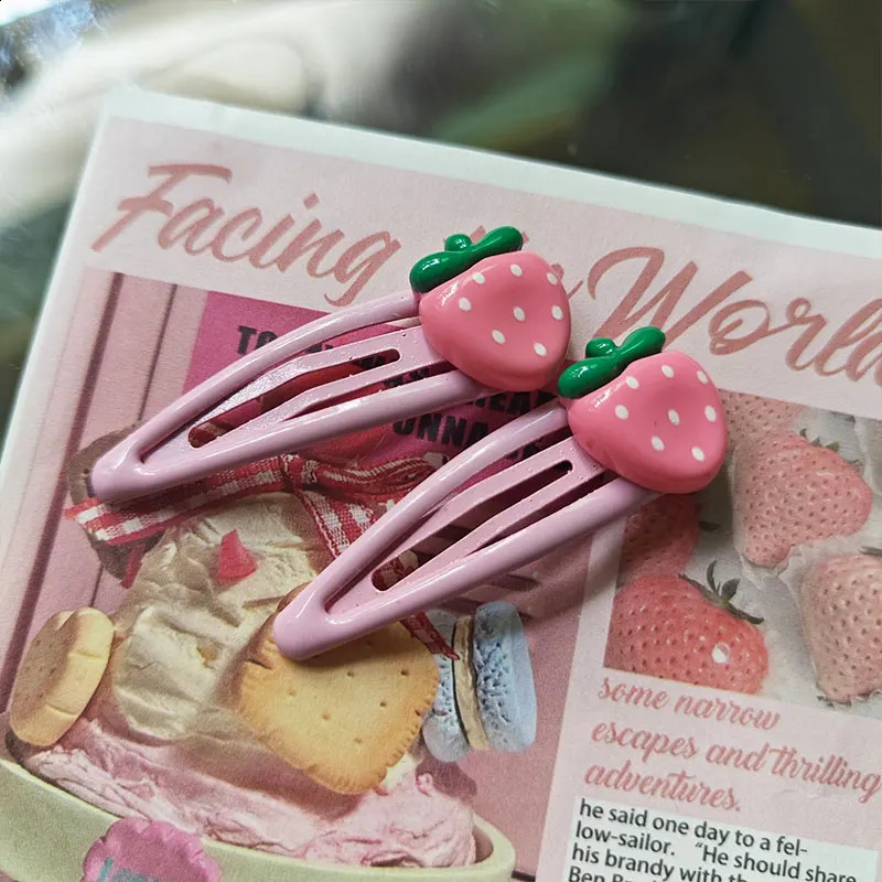 Strawberry Hair Clip Valentines Day Gift Cute BB Clip Bangs Broken Hair Hairpin Sweet Girl Hair Accessories Y2k Korean Headwear 250807