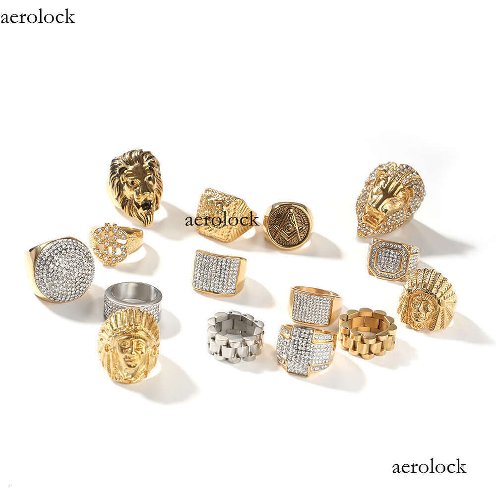 Men's Hip-Hop Color-Retaining Niche Design Sterling Silver Accessory Ring