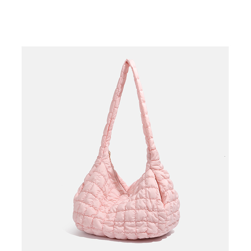 Girl Pink Tote Lazy Style Large Bag 2025 New Casual Fashion Plaid ddmymoon